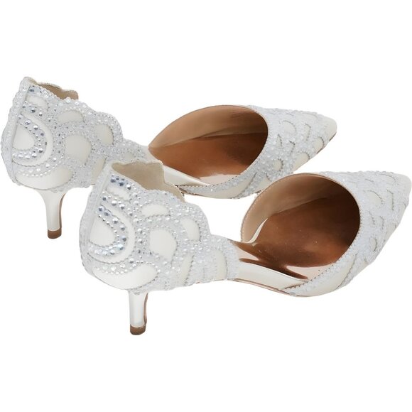 Badgley Mischka Women's Ginny Dress Pump Ivory US 7.5 M - Picture 3 of 6